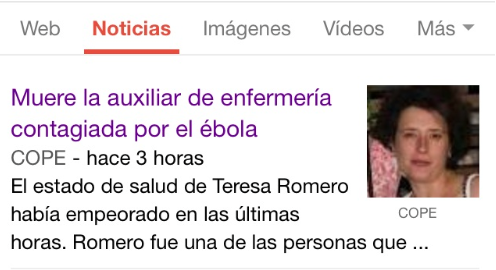 Teresa ébola cope