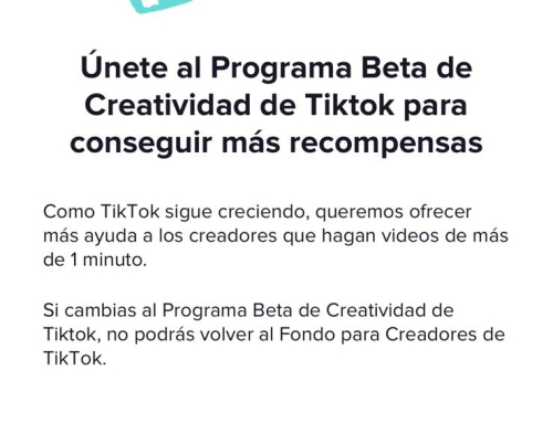 TikTok lanza el Programa Beta de Creatividad para monetizar contenidos